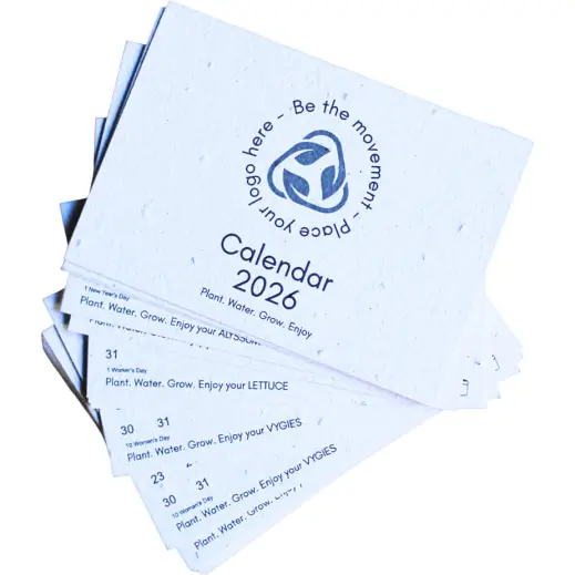 Plantable Paper Calendar With Timber Stand - 2026 Individual